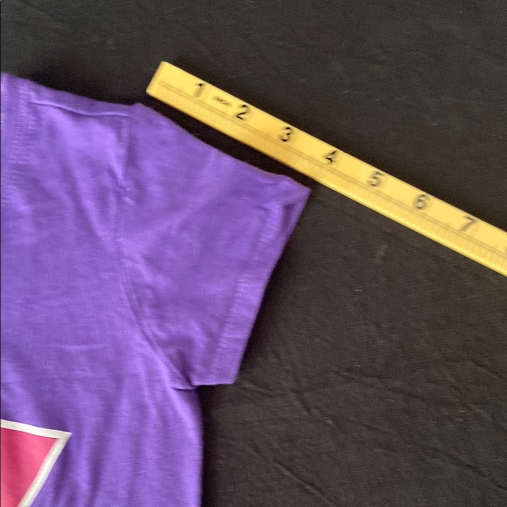 Annie Purple Short Sleeve Tee with Graphic Design - Picture 7 of 7
